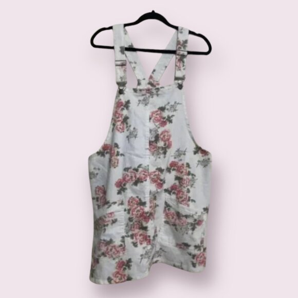⭐️ Overall Floral Boho Spring Summer Art Chic Shabby Minimalist Glam Mini Dress - Picture 1 of 4